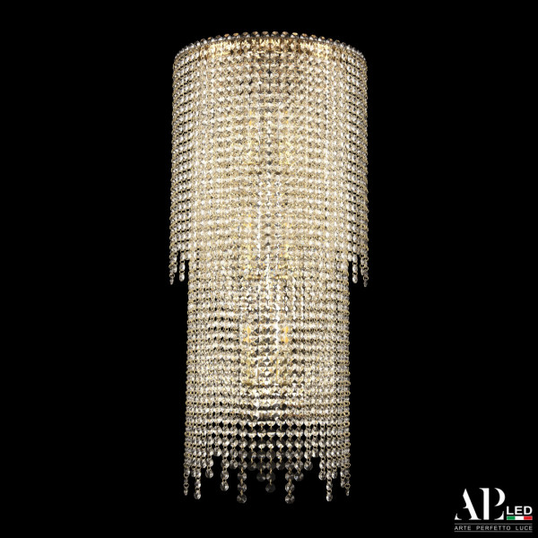Бра хрустальный каскад SH500.B4.35-70.B.Gd.E14 APL LED