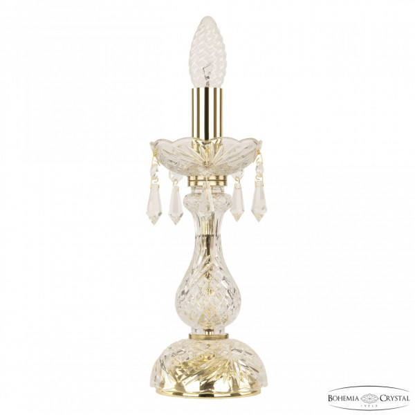 Настольная лампа с хрустальными подвесками 104L/1-27 G Bohemia Ivele Crystal