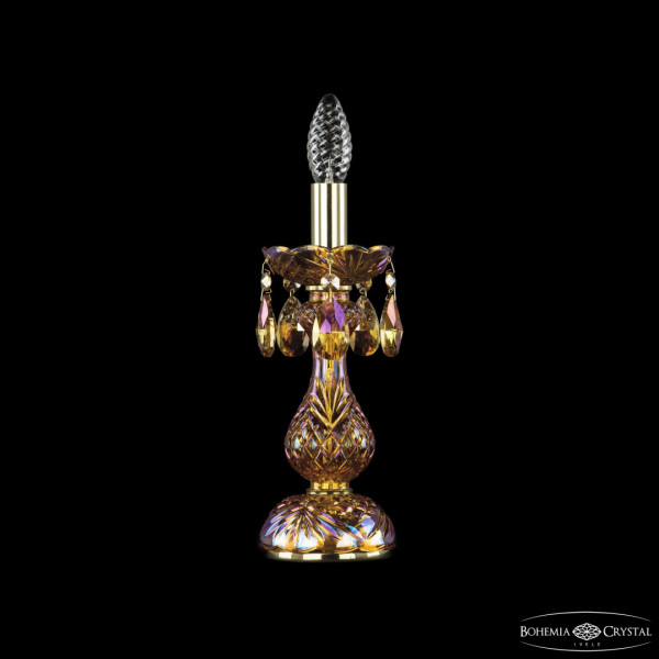 Настольная лампа с хрустальными подвесками 1402L/1-31 G M777 Bohemia Ivele Crystal