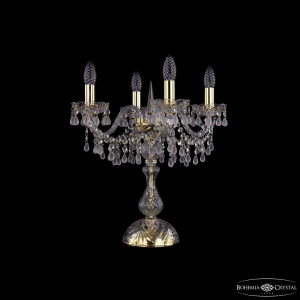 Настольная лампа с хрустальными подвесками 1410L/4/141-47 G V0300 Bohemia Ivele Crystal