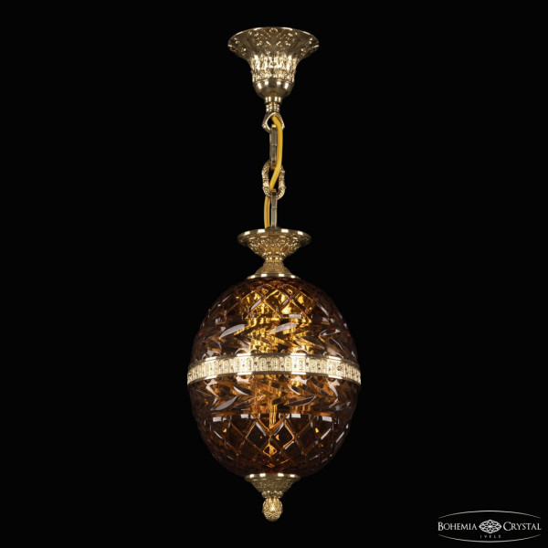 Подвесной светильник с хрустальными плафонами 5680/18 G Amber/M-1F Bohemia Ivele Crystal