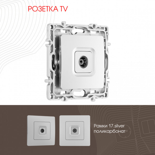Розетка TV 217.43-1.silver
