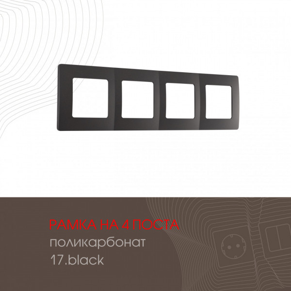 Рамка из поликарбоната на 4 поста 517.17-4.black