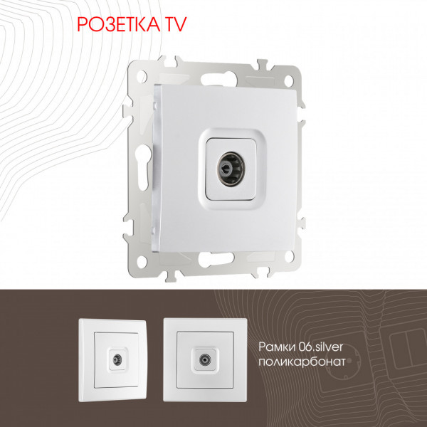 Розетка TV 206.43-1.silver