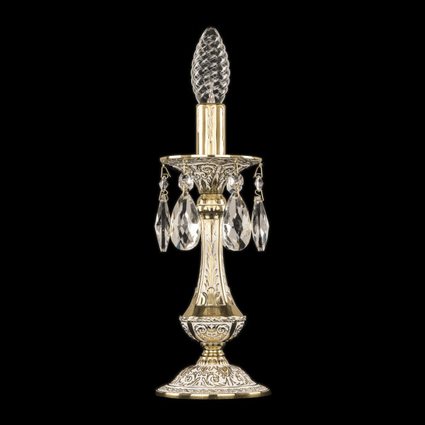 Настольная лампа бронзовая с хрусталём 71100L/1-26 GW