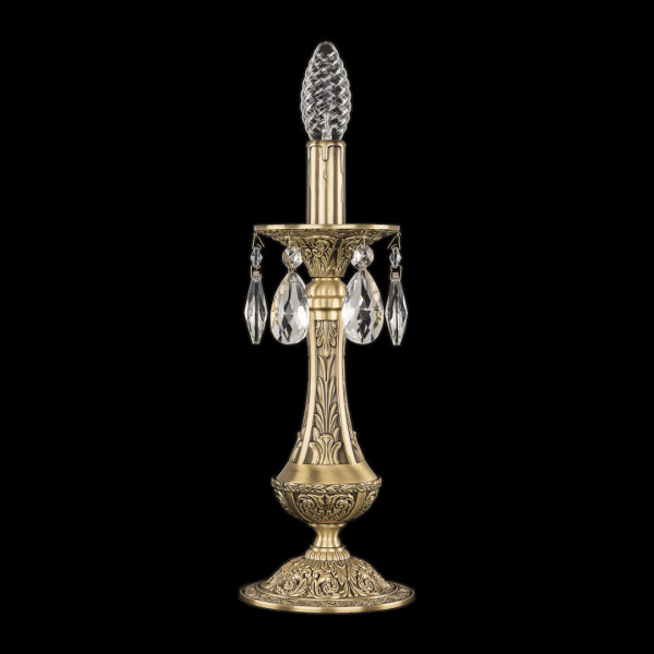 Настольная лампа бронзовая с хрусталём 71100L/1-31 FP
