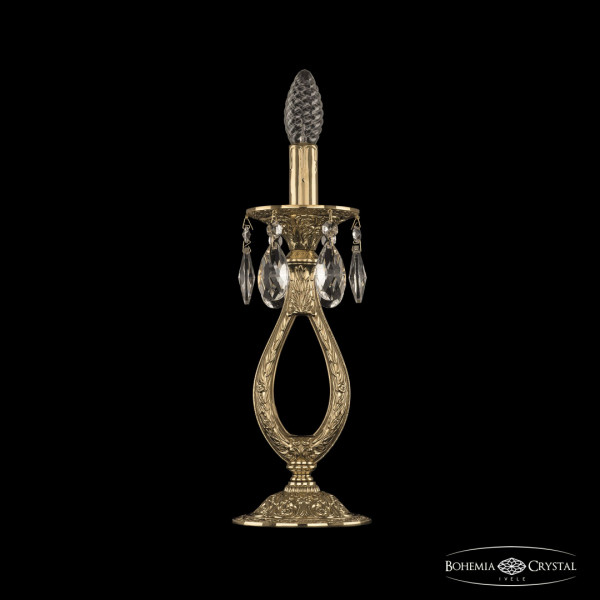 Настольная лампа бронзовая с хрусталём 71300L/1-33 G