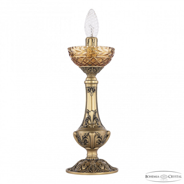 Настольная лампа с хрустальными плафонами AL79100L/12 AGB P Amber/M-1F Bohemia Ivele Crystal