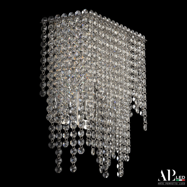 Бра хрустальный каскад SH500.B3.25-27.B.Ni.E14 APL LED