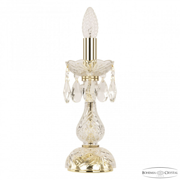 Настольная лампа с хрустальными подвесками 107L/1-27 G Bohemia Ivele Crystal