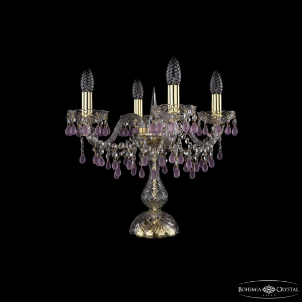 Настольная лампа с хрустальными подвесками 1410L/4/141-39 G V7010 Bohemia Ivele Crystal