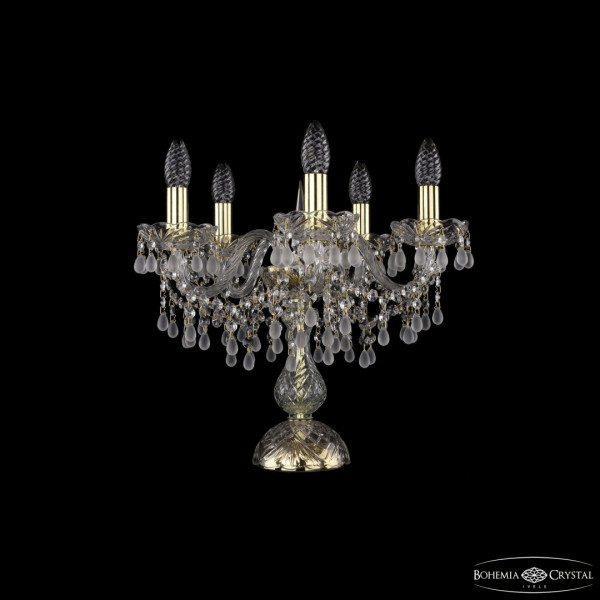 Настольная лампа с хрустальными подвесками 1410L/5/141-39 G V0300 Bohemia Ivele Crystal