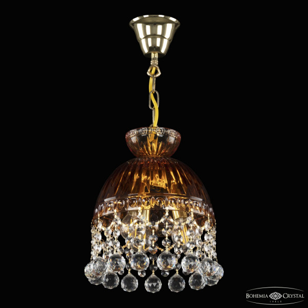 Подвесной светильник с хрустальными плафонами 5478/22 G Amber/M-1G Balls Bohemia Ivele Crystal