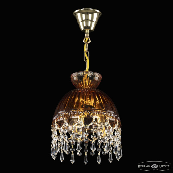 Подвесной светильник с хрустальными плафонами 5478/22 G Amber/M-1G Drops Bohemia Ivele Crystal