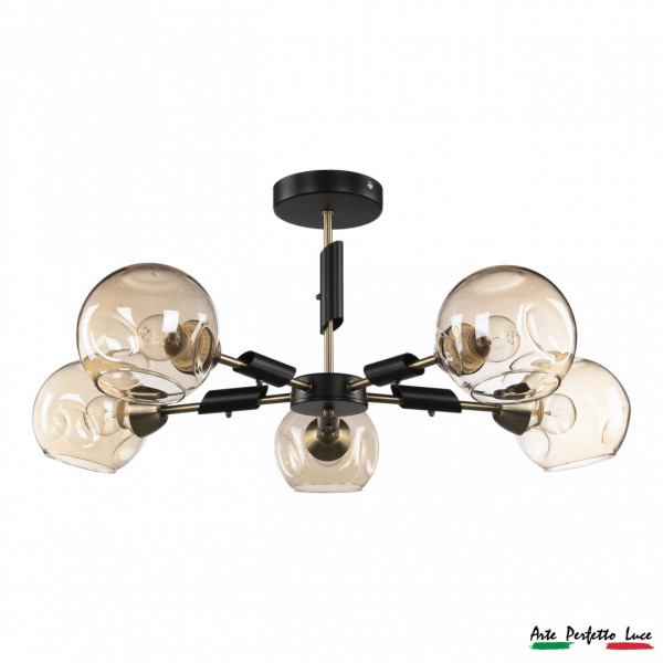 Люстра с плафонами APL22374328/5 BRONZE+BLACK Arte Perfetto Luce