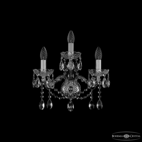 Бра хрустальные 1413B/2+1/165 Ni Bohemia Ivele Crystal