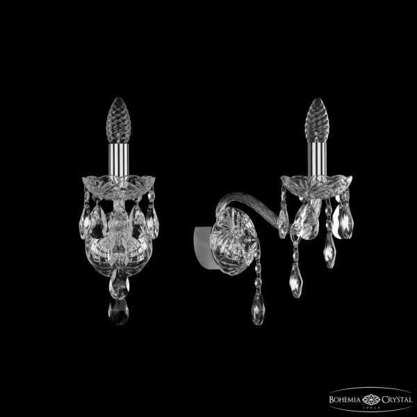 Бра хрустальные 1415B/1/165 Ni Bohemia Ivele Crystal