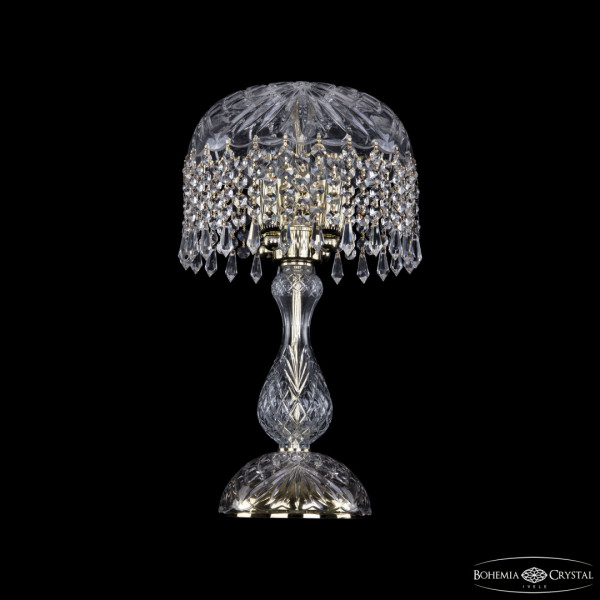 Настольная лампа хрустальная 14781L1/25 G Drops Bohemia Ivele Crystal