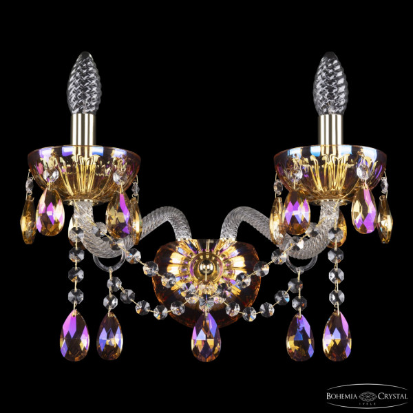 Бра хрустальные 5413B/2/165 G Shampan/M-1H K777 Bohemia Ivele Crystal