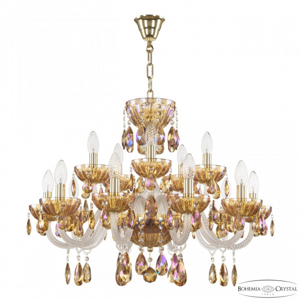 Люстра хрустальная 5417/10+5/240 G  Shampan/M-1H K777 Bohemia Ivele Crystal