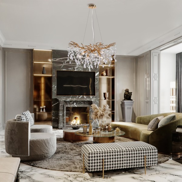 Люстра в виде веточек 230110.760.10.E14.D GD Arte Milano