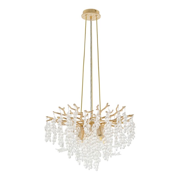 Люстра в виде веточек 230110.480.6.E14.H3 GW BUT-Clear Arte Milano