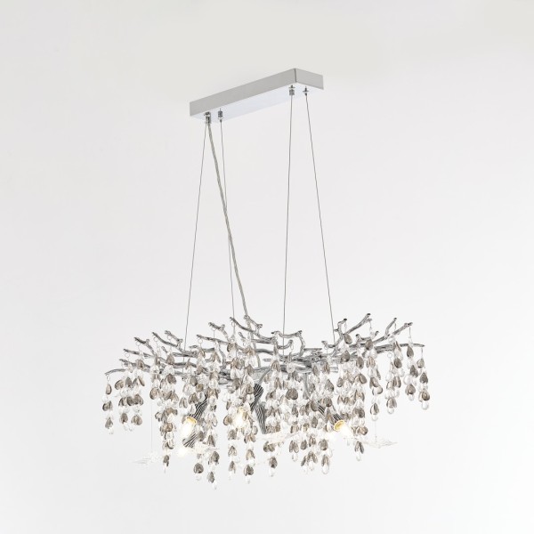 Люстра в виде веточек 230210.700.6.E14.H3 CB Clear-Smoky BUT-Clear Arte Milano