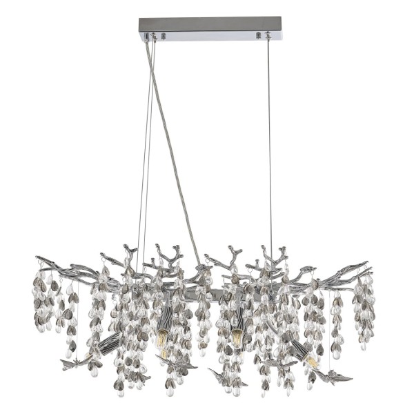 Люстра в виде веточек 230210.700.6.E14.H3 CB Clear-Smoky BUT-Smoky Arte Milano