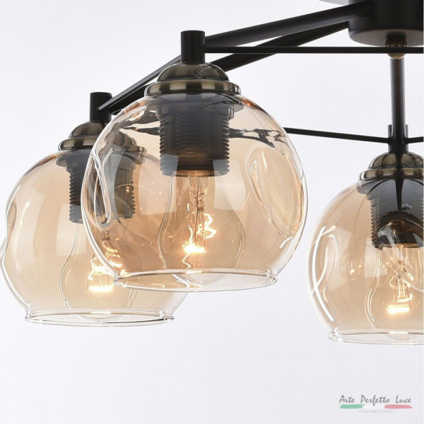 Люстра с плафонами APL2232531/5 AB+BR+BR Arte Perfetto Luce