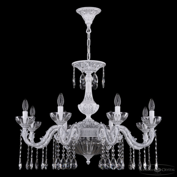 Люстра с хрустальными подвесками AL79101P/8/250 A WMN P Clear/M-1H Bohemia Ivele Crystal