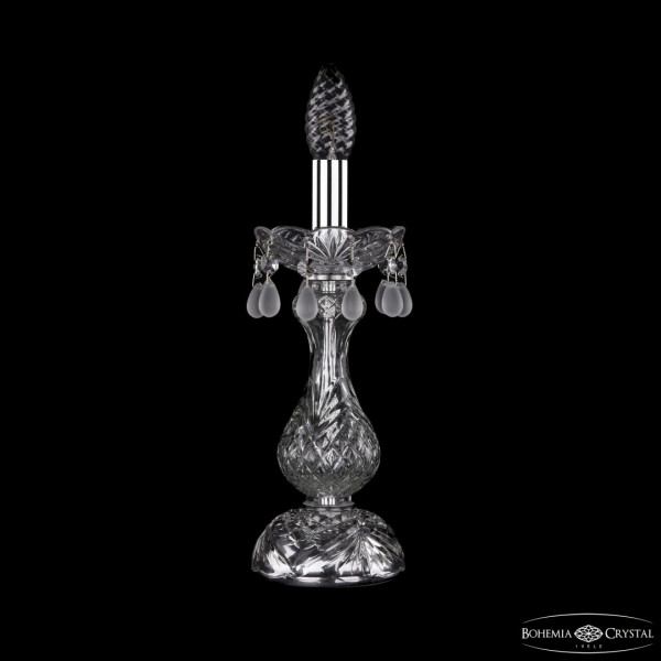 Настольная лампа с хрустальными подвесками 1410L/1-31 Ni V0300 Bohemia Ivele Crystal