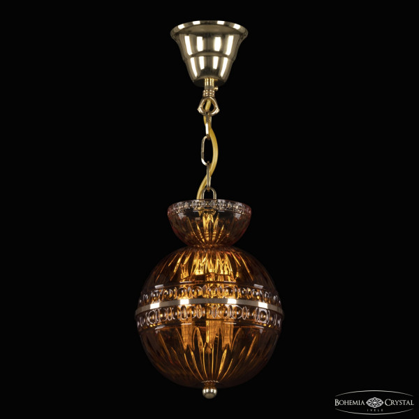 Подвесной светильник с хрустальными плафонами 5480/17 G Amber/M-1G Bohemia Ivele Crystal