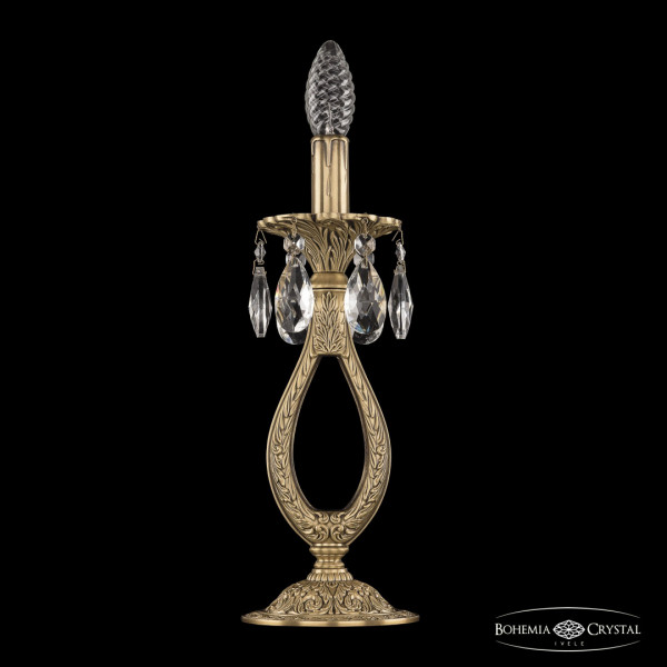 Настольная лампа бронзовая с хрусталём 72300l/1-33 FP